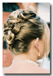 wedding updo - hair style weaving by leslie