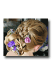 wedding - hair weaving by leslie