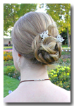 bridal hair styling by leslie - bun